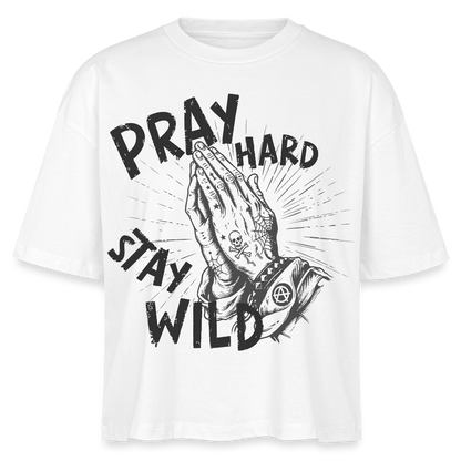 Play Hard Design – Frauen Boxy Bio-T-Shirt - Weiß