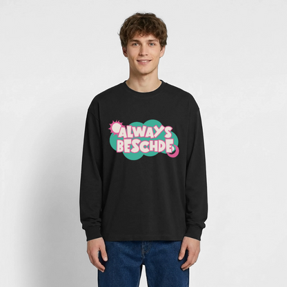 Always Beschied Design – Oversized Langarmshirt - Schwarz