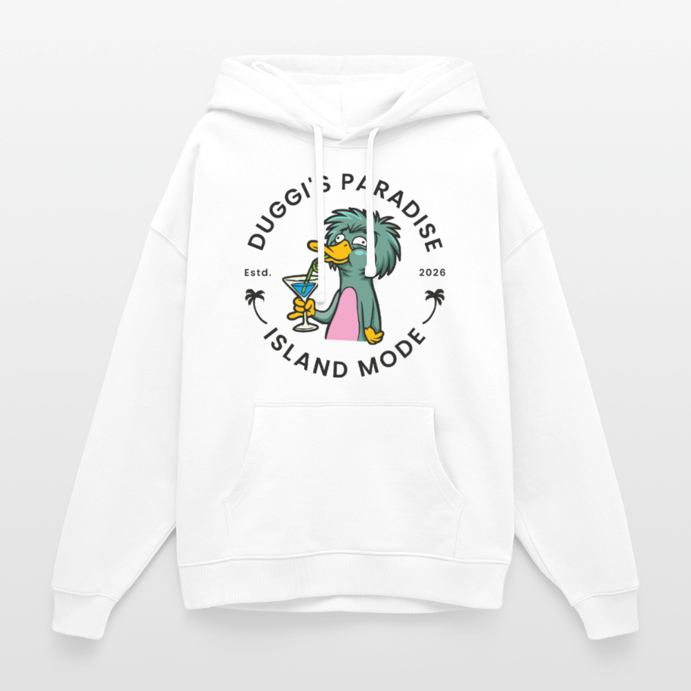 Duggis Paradise Design – Oversized Unisex Hoodie - Weiß