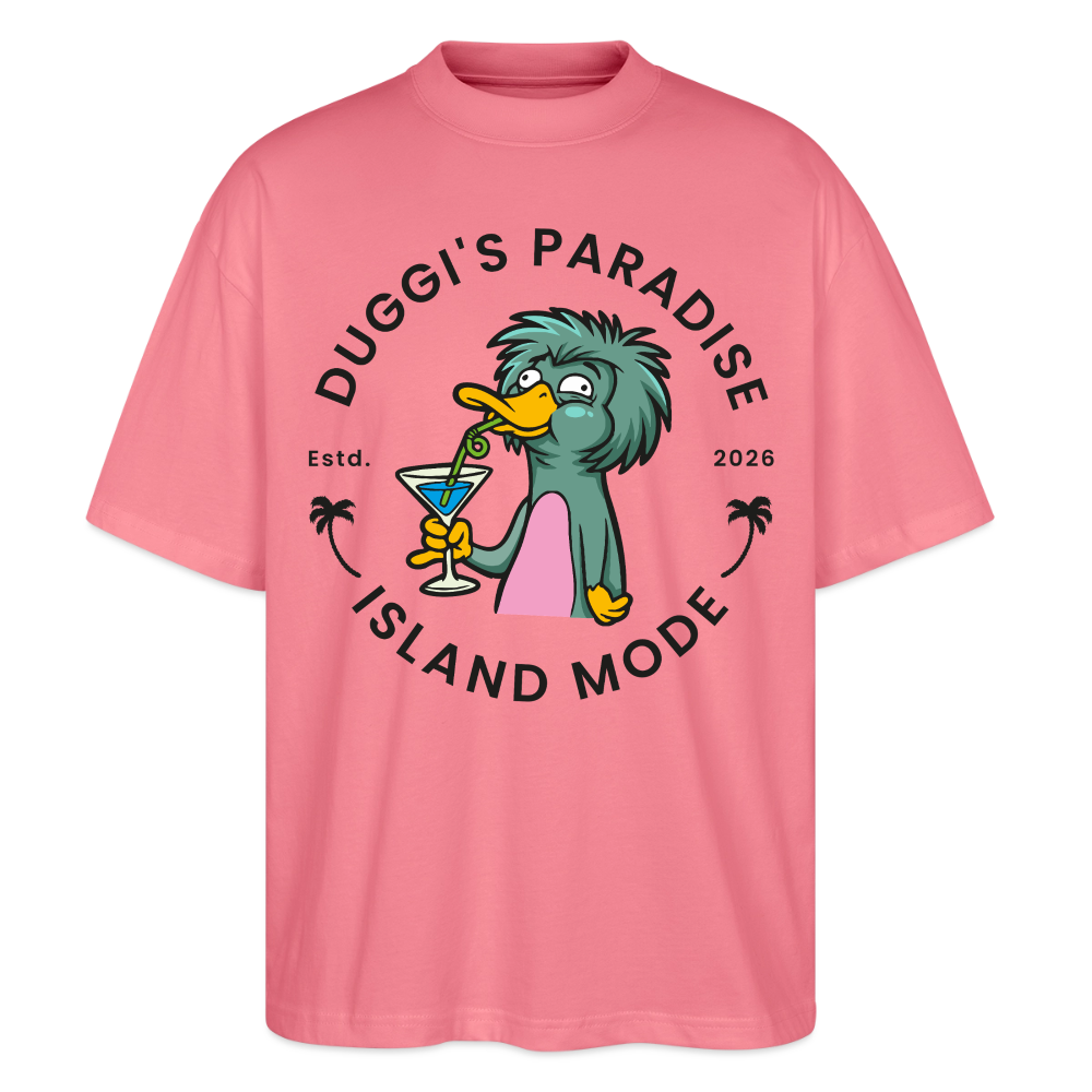 Duggis Paradise Design – Oversized Unisex Bio T-Shirt - Pink 