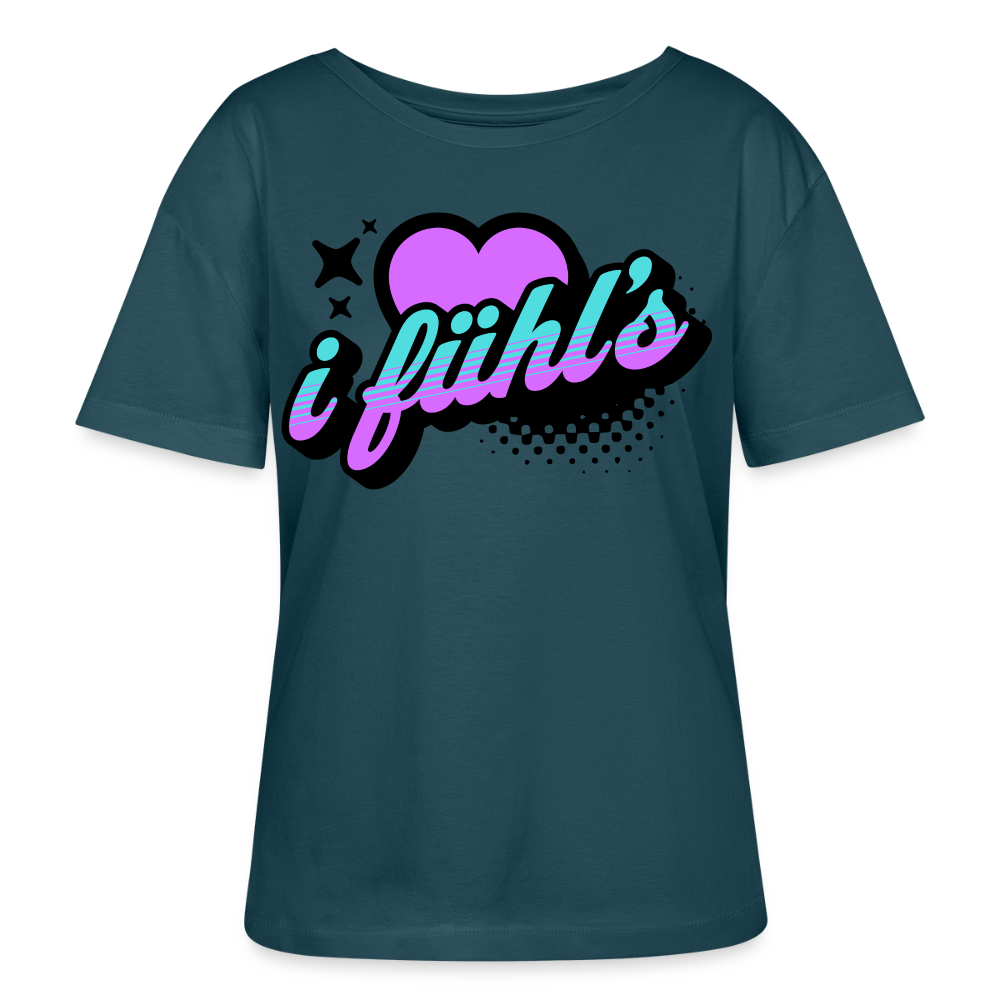 i fühl‘s Design – Rundhals Frauen Bio-T-Shirt - Dunkles Petrol