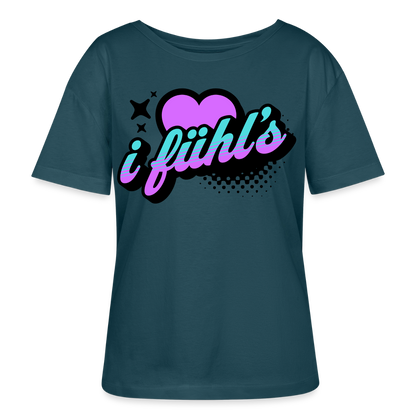 i fühl‘s Design – Rundhals Frauen Bio-T-Shirt - Dunkles Petrol