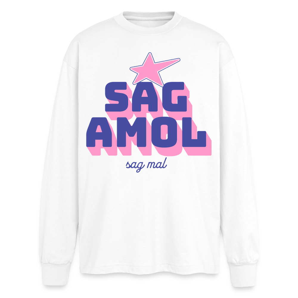 Sagamol Design – Oversized Langarmshirt - Weiß
