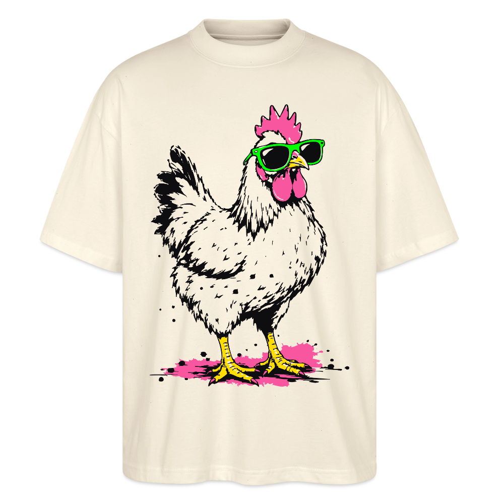 Street Chicken Design – Oversized Unisex Bio T-Shirt - Natur