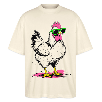 Street Chicken Design – Oversized Unisex Bio T-Shirt - Natur