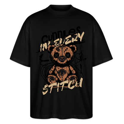Bear Design – Oversized Unisex Bio T-Shirt - Schwarz