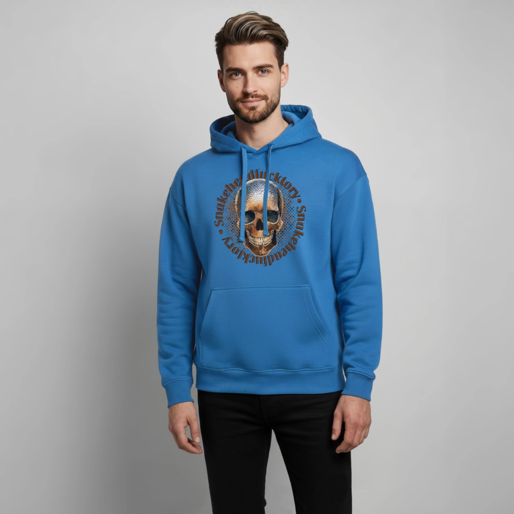 Snake Skull Design – Oversized Unisex Hoodie - Achtsames Blau