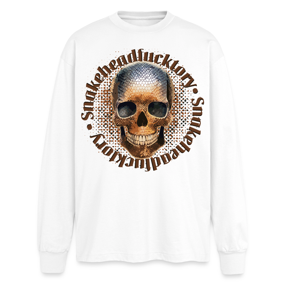 Snake Skull Design – Oversized Langarmshirt - Weiß