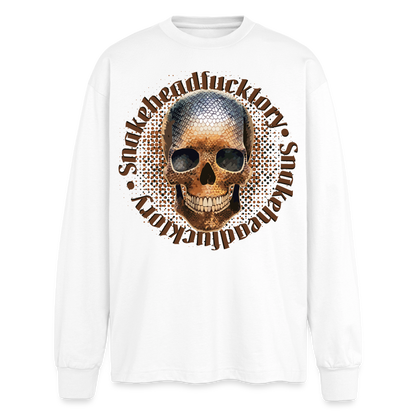 Snake Skull Design – Oversized Langarmshirt - Weiß