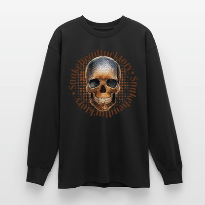 Snake Skull Design – Oversized Langarmshirt - Schwarz