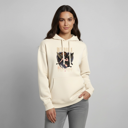Bear Design – Oversized Unisex Hoodie - Natur