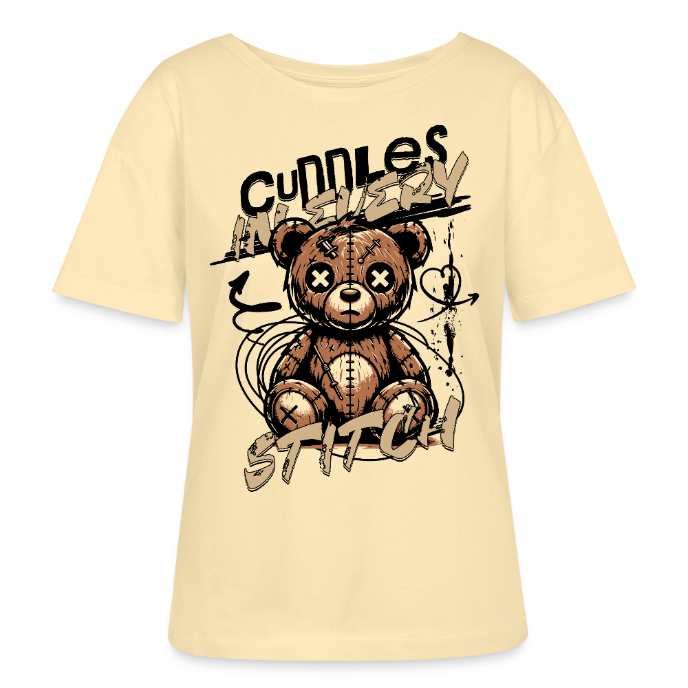 Bear Design – Rundhals Frauen Bio-T-Shirt - Creme