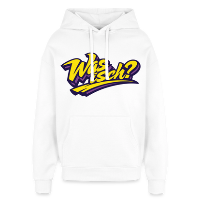 Was isch? Design – Oversized Unisex Hoodie - Weiß