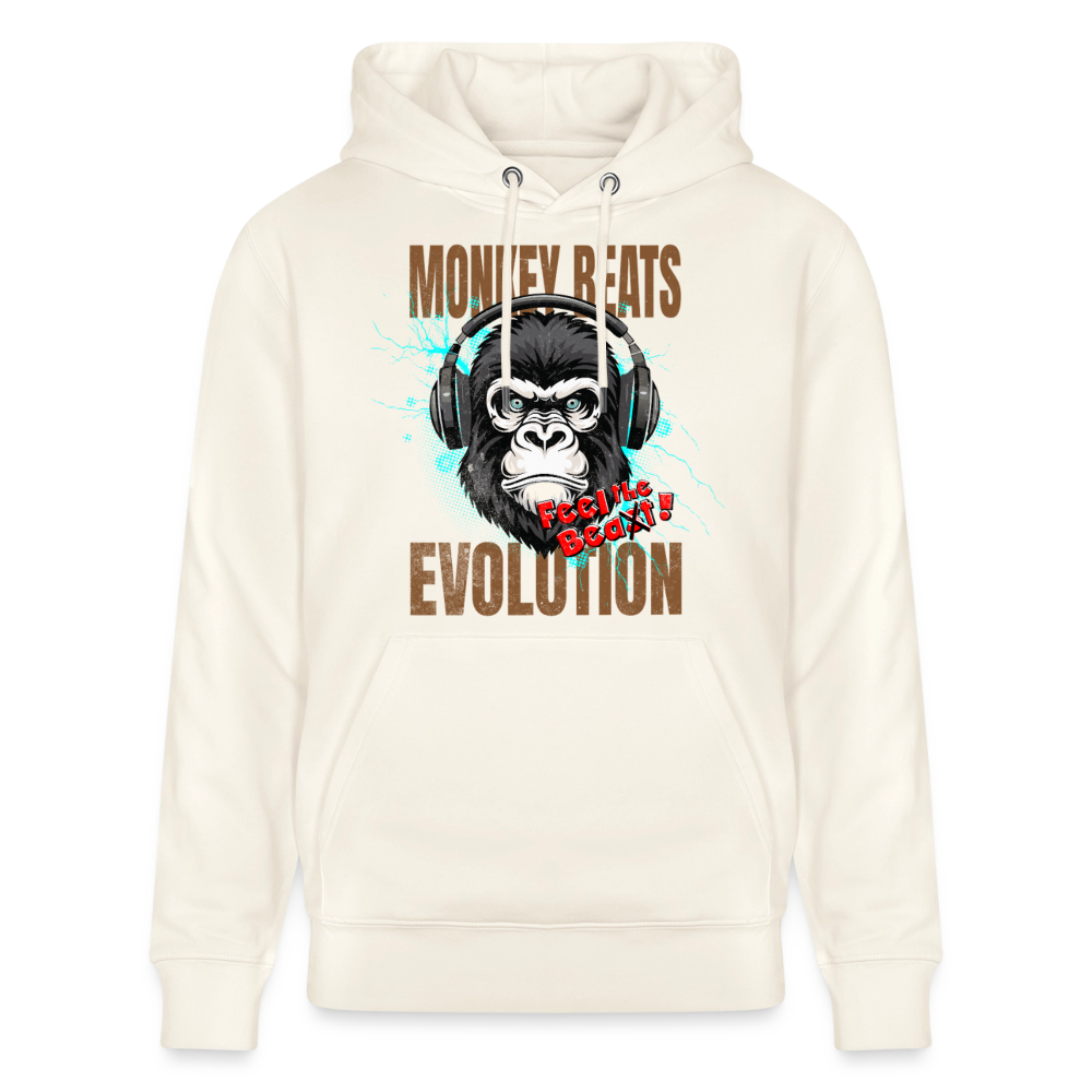 Monkey Beats Design – Unisex Bio-Hoodie - Naturweiß 