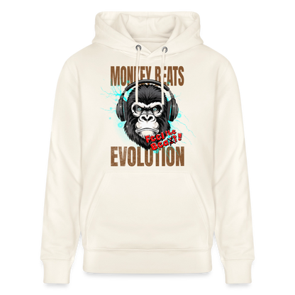 Monkey Beats Design – Unisex Bio-Hoodie - Naturweiß 