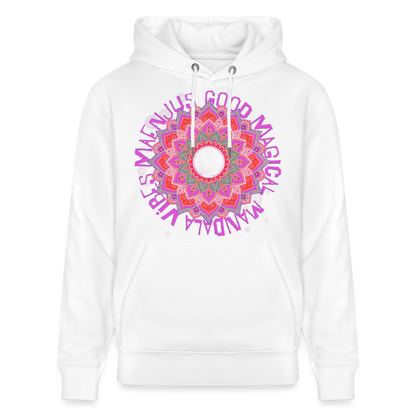 Mandala Pink Design – Unisex Bio-Hoodie - Weiß