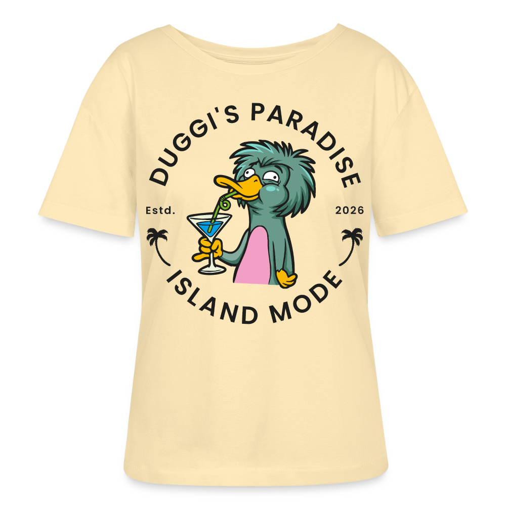 Duggi Paradise Design – Rundhals Frauen Bio-T-Shirt - Creme