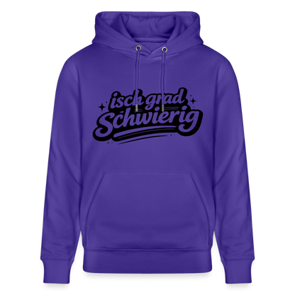Isch grad schwierig Design – Unisex Bio-Hoodie - Purple Love 