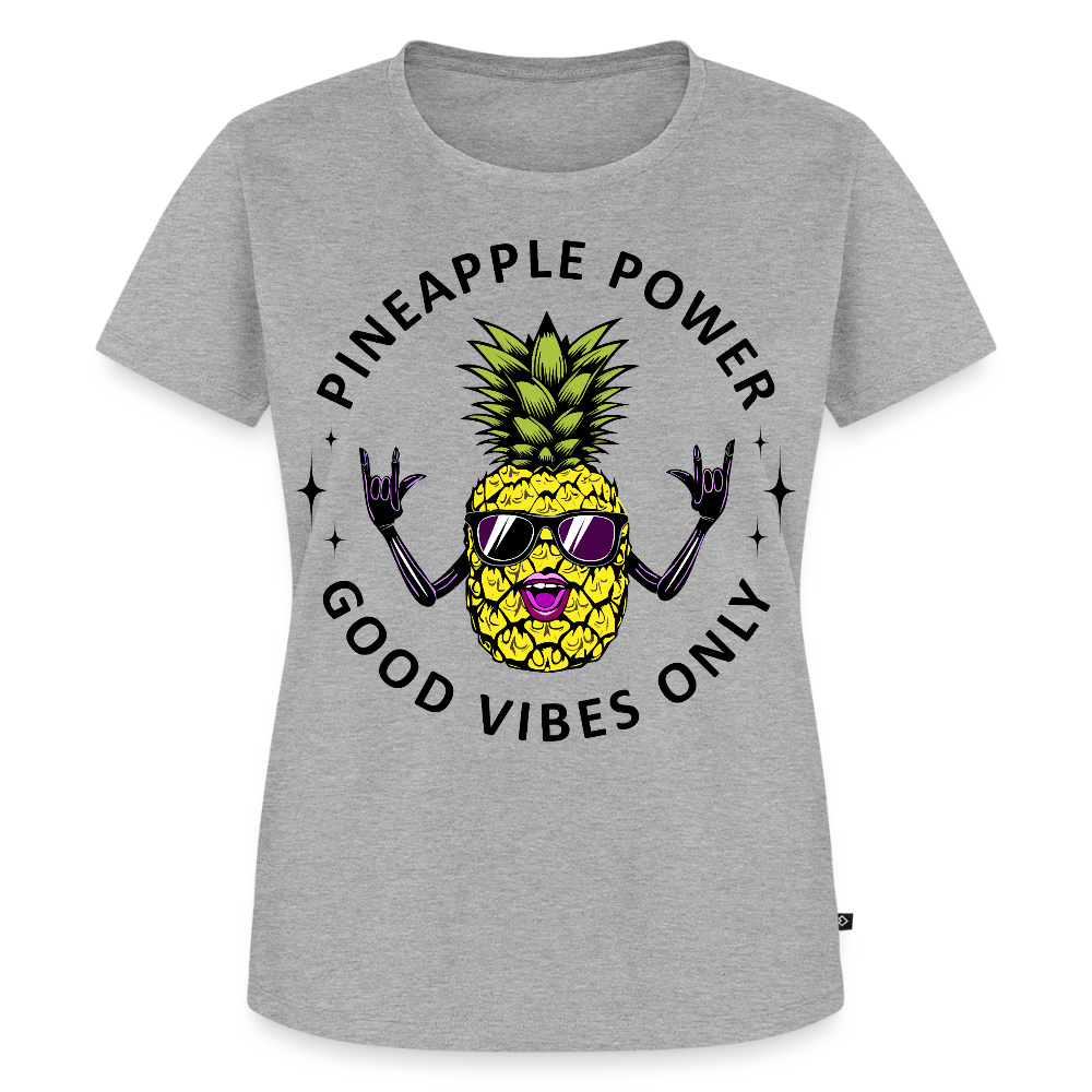 Pineapple Power Design – Frauen Premium T-Shirt - Grau meliert