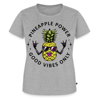 Pineapple Power Design – Frauen Premium T-Shirt - Grau meliert