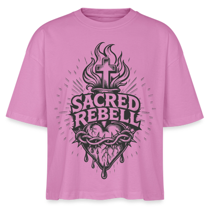 Sacred Rebell Design – Frauen Boxy Bio-T-Shirt - Pink