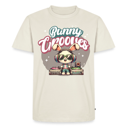 Bunny Grooves Design – Männer Premium T-Shirt - Naturweiß