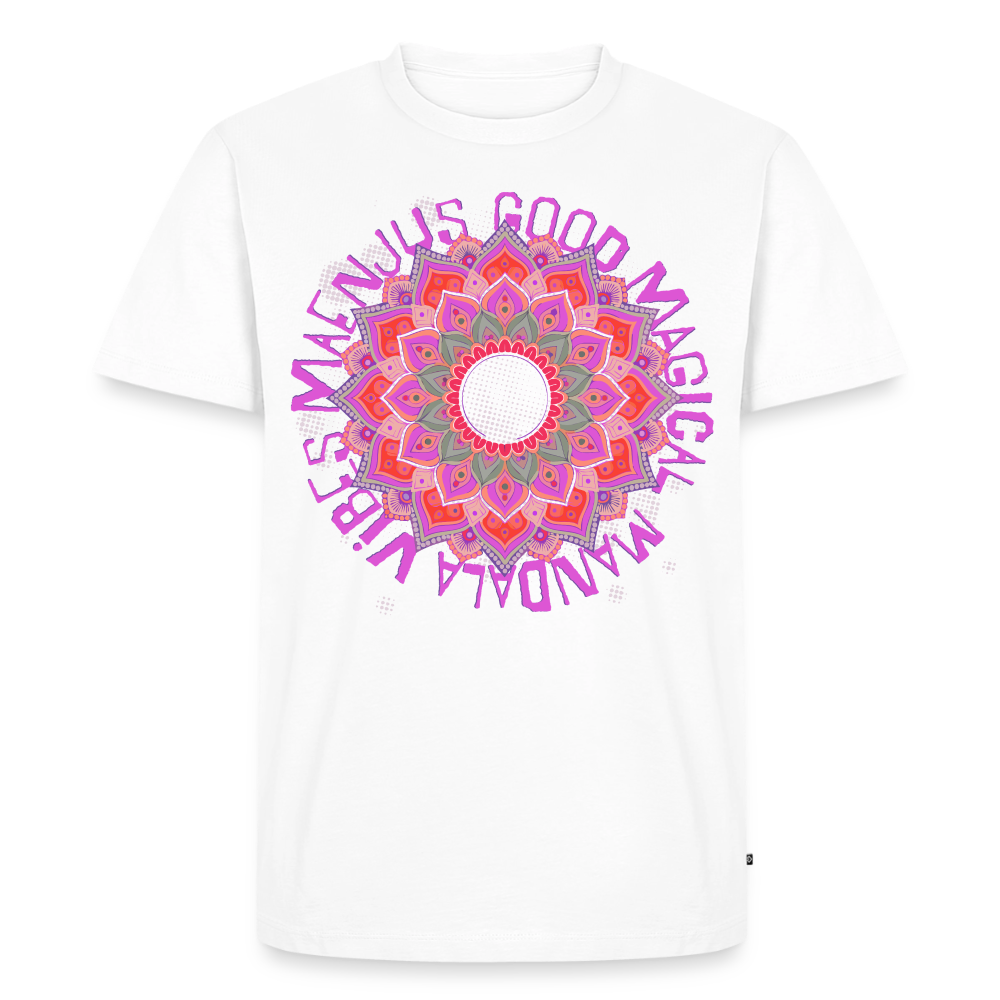 Mandala Pink Design – Männer Premium T-Shirt - Weiß