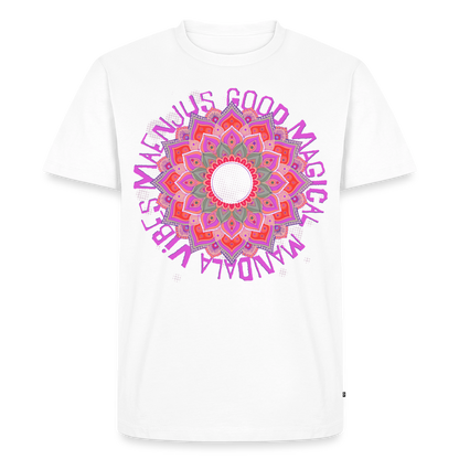 Mandala Pink Design – Männer Premium T-Shirt - Weiß