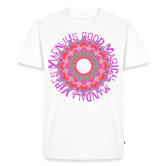 Mandala Pink Design – Männer Premium T-Shirt - Weiß