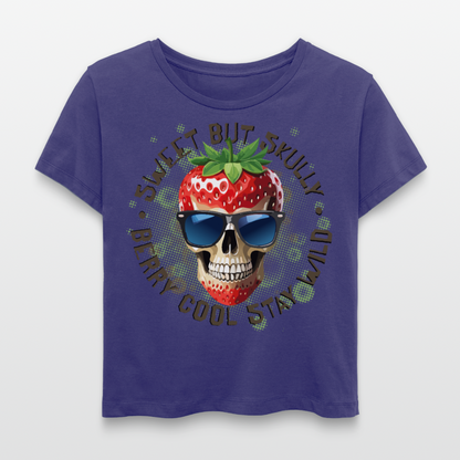 Strawberry Skull Design – Rundhals Frauen Bio-T-Shirt - Dämmerung