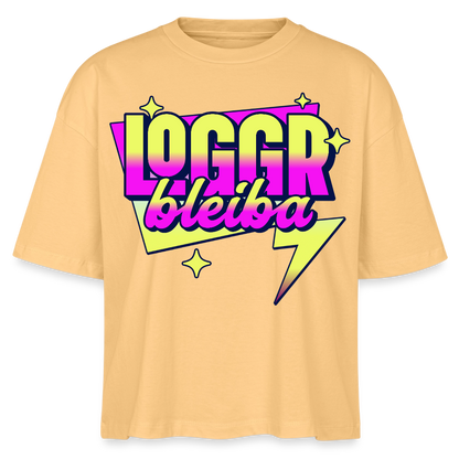 Logo bleibt Design – Frauen Boxy Bio-T-Shirt - Mispel