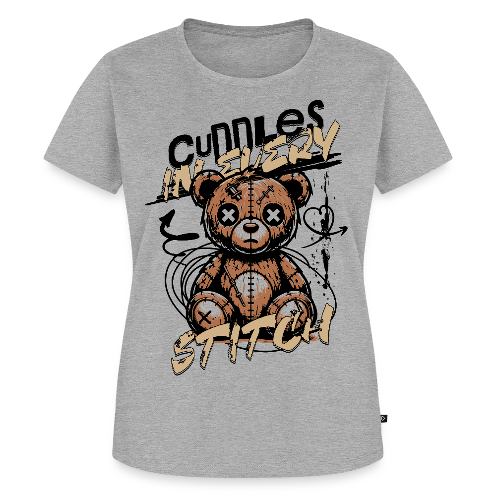 Bear Design – Frauen Premium T-Shirt - Grau meliert