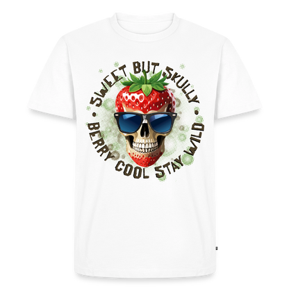 Strawberry Skull Design – Männer Premium T-Shirt - Weiß