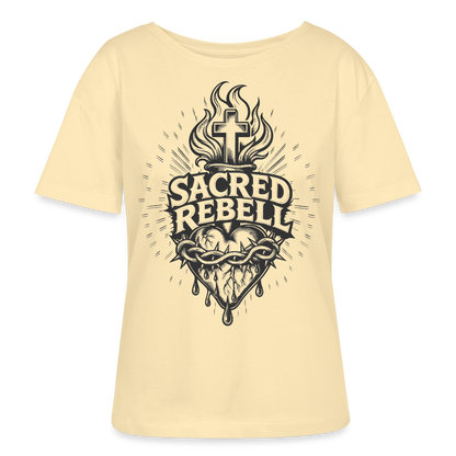Sacred Rebell Design – Rundhals Frauen Bio-T-Shirt - Creme