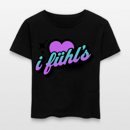 i fühl‘s Design – Rundhals Frauen Bio-T-Shirt - Schwarz