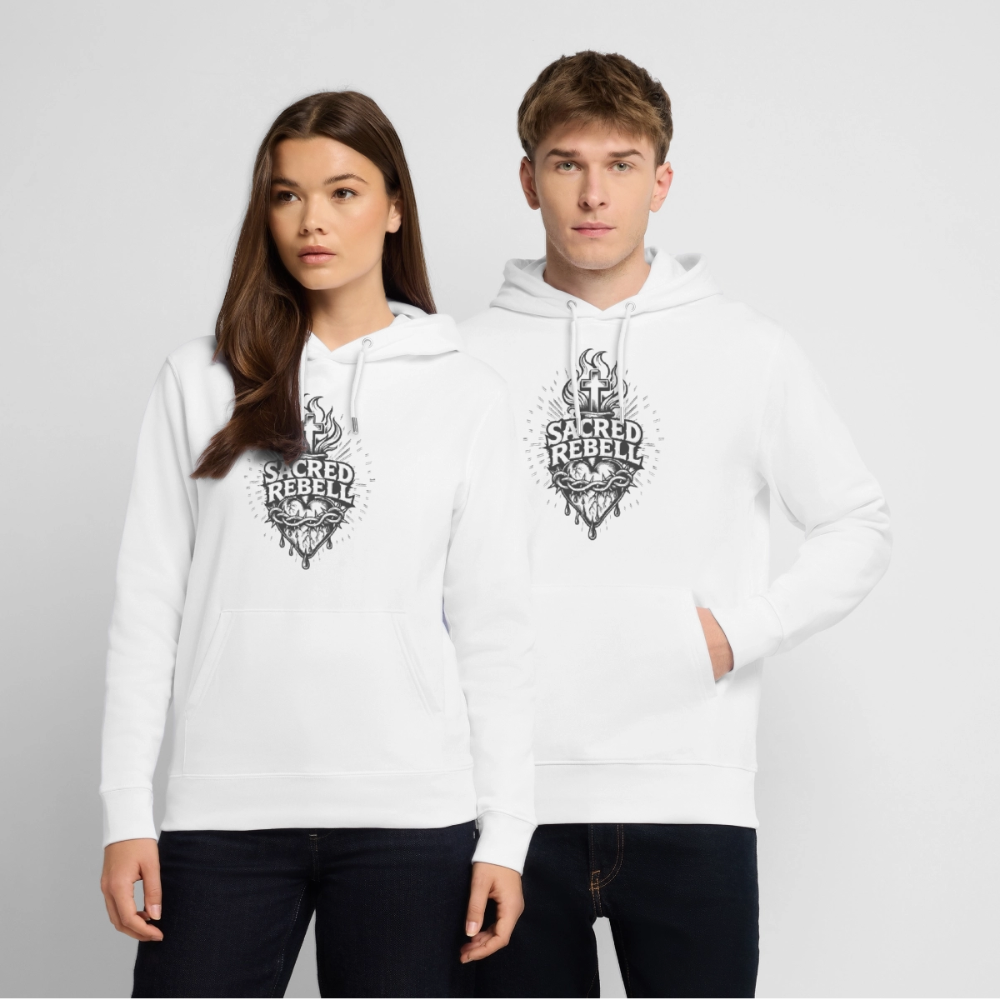 Sacred Rebell Design – Unisex Bio-Hoodie - Weiß