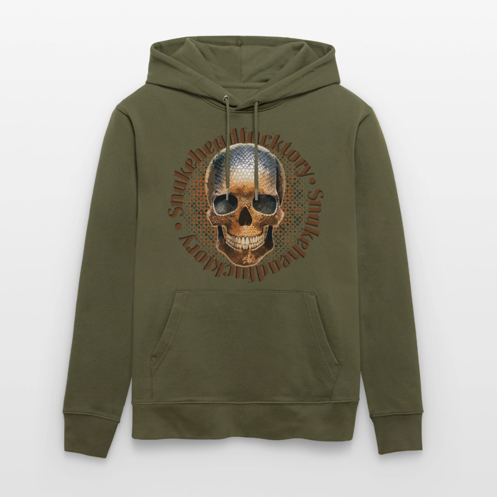 Snake Skull Design – Unisex Bio-Hoodie - Khaki Grün