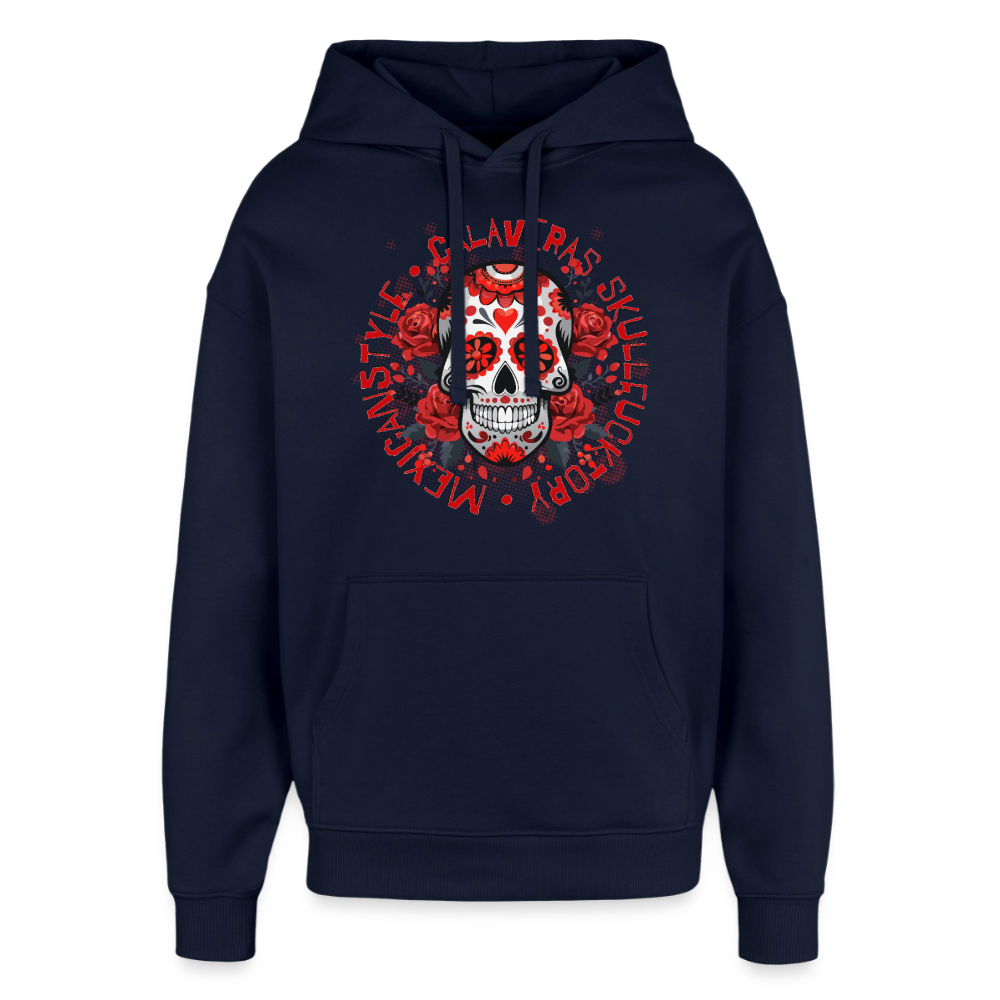 Sugar Skull Rosen Design - Oversized Unisex Hoodie - Navy