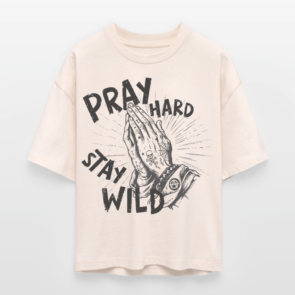 Play Hard Design – Frauen Boxy Bio-T-Shirt - Natur