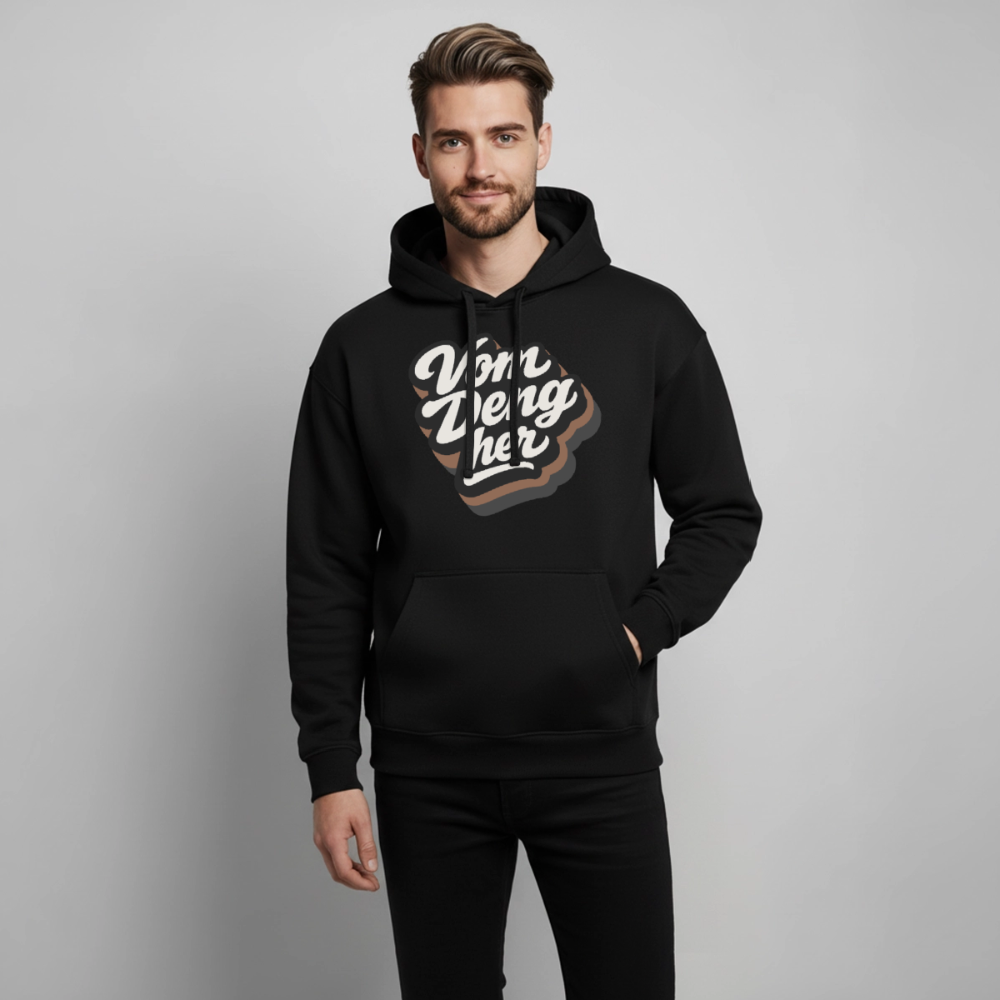 Vom Deng her Design – Oversized Unisex Hoodie - Schwarz