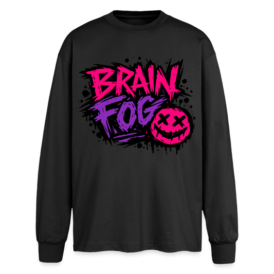 Brain Fog Design – Oversized Langarmshirt - Schwarz