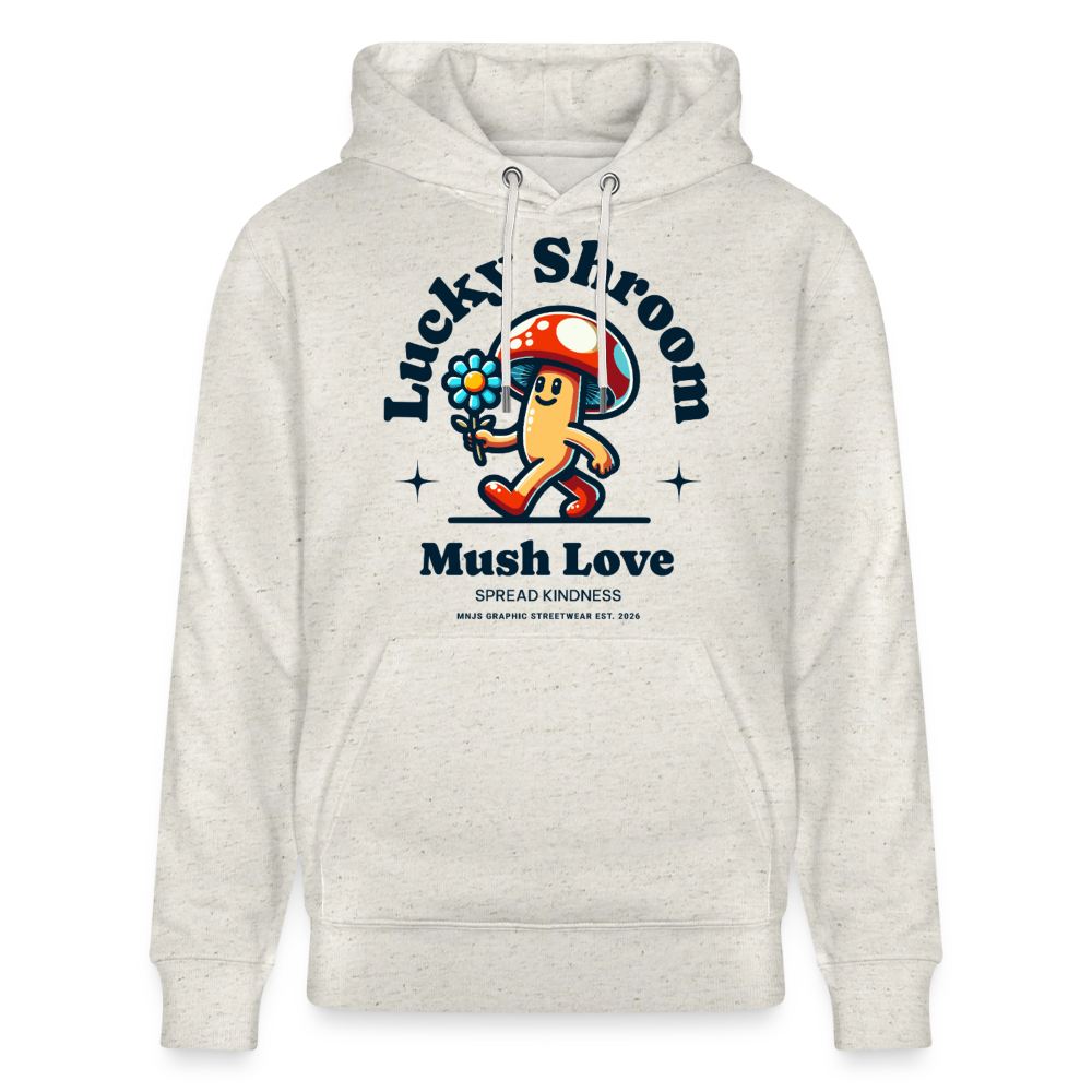 Lucky Shroom Design – Unisex Bio-Hoodie - Beige meliert