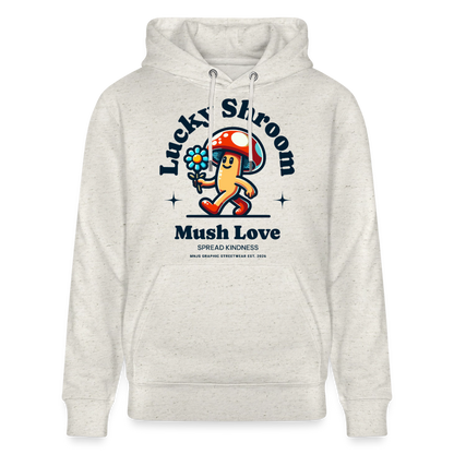 Lucky Shroom Design – Unisex Bio-Hoodie - Beige meliert