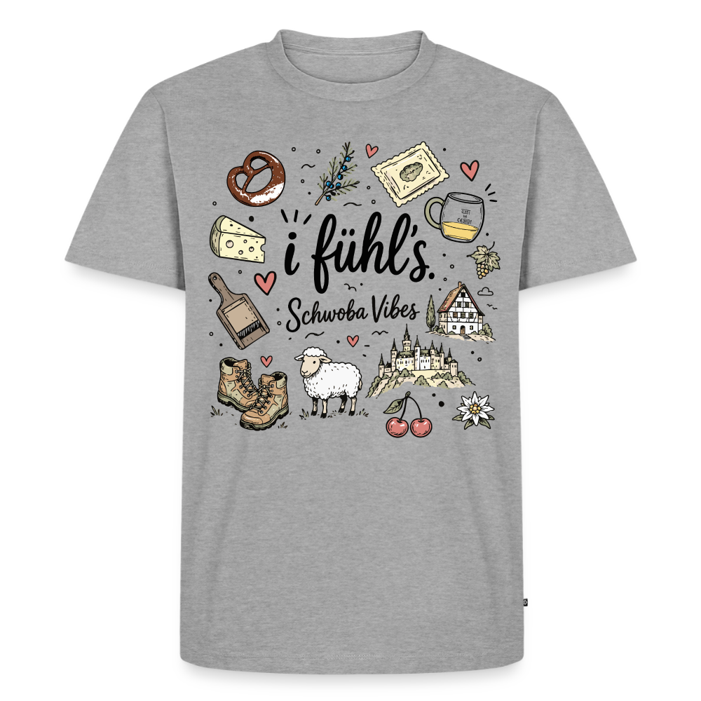 Alb Liebe Design – Männer Premium T-Shirt - Grau meliert