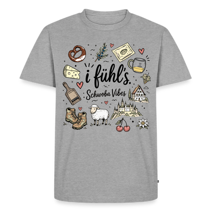 Alb Liebe Design – Männer Premium T-Shirt - Grau meliert