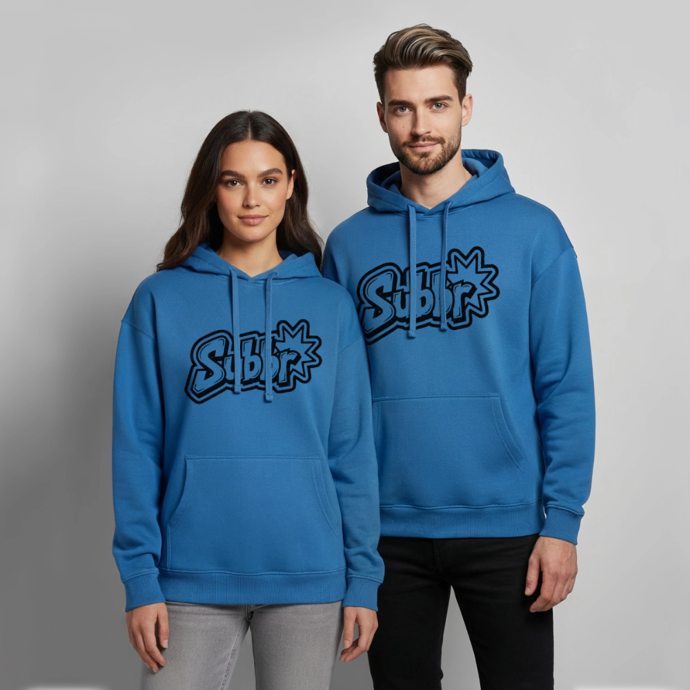 Suburb Design – Oversized Unisex Hoodie - Achtsames Blau