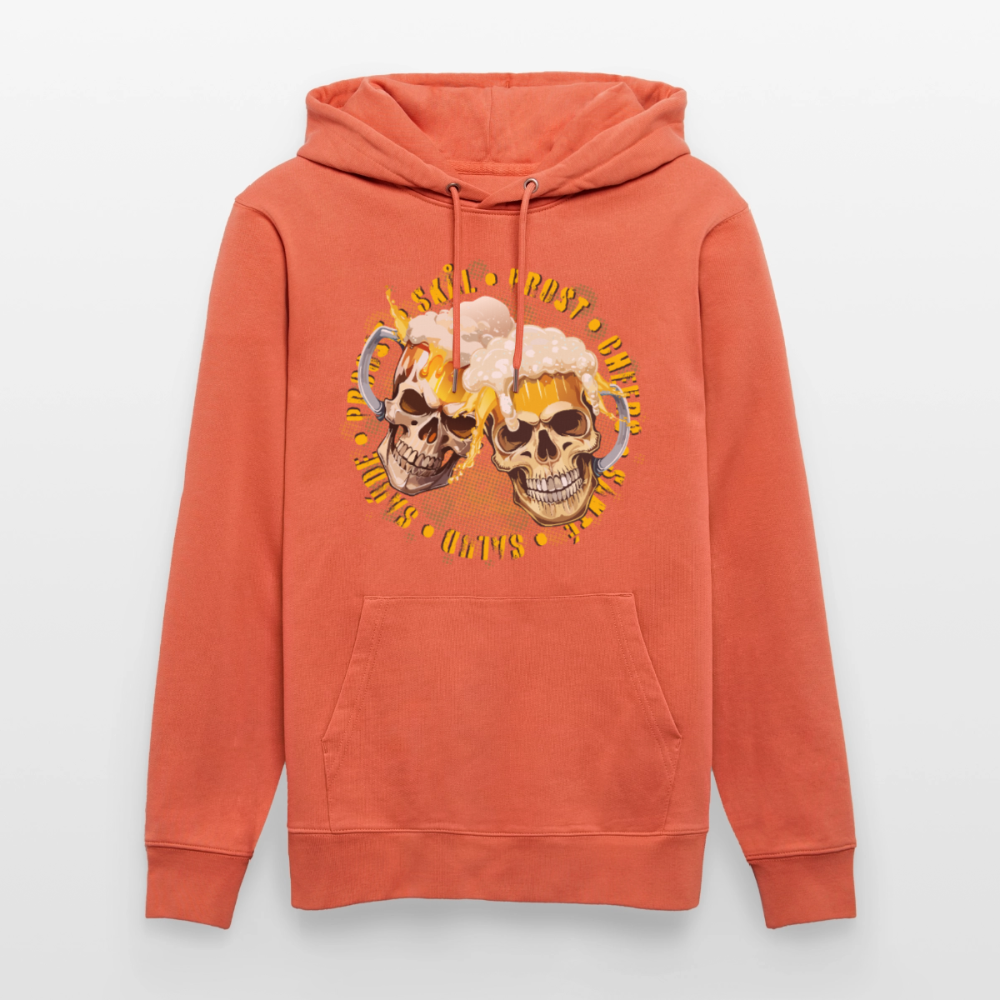 Party Skull Design – Unisex Bio-Hoodie - Hellrot