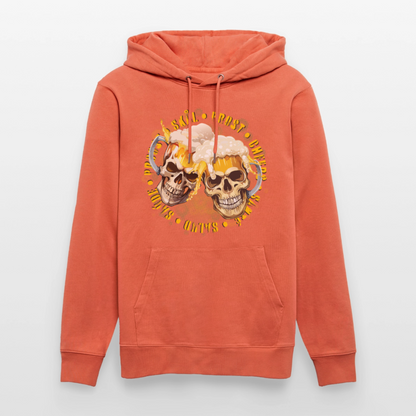Party Skull Design – Unisex Bio-Hoodie - Hellrot