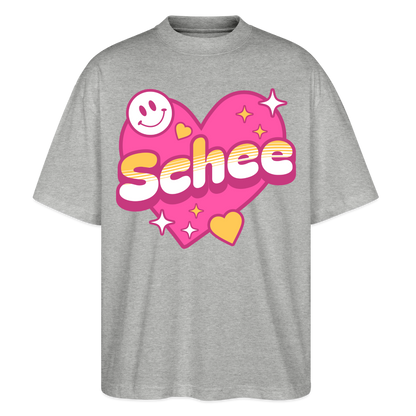 Schnee Design – Oversized Unisex Bio T-Shirt - Grau meliert