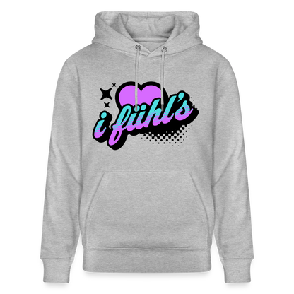 i fühl‘s Design – Unisex Bio-Hoodie - Grau meliert